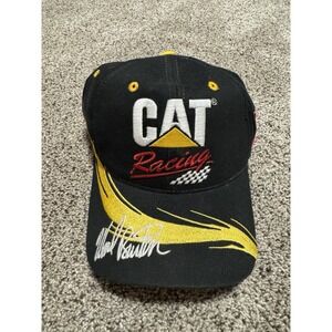 Vintage Y2K Ward Burton Cat Racing #22 Black Yellow Adjustable‎ Hat Cap Nascar